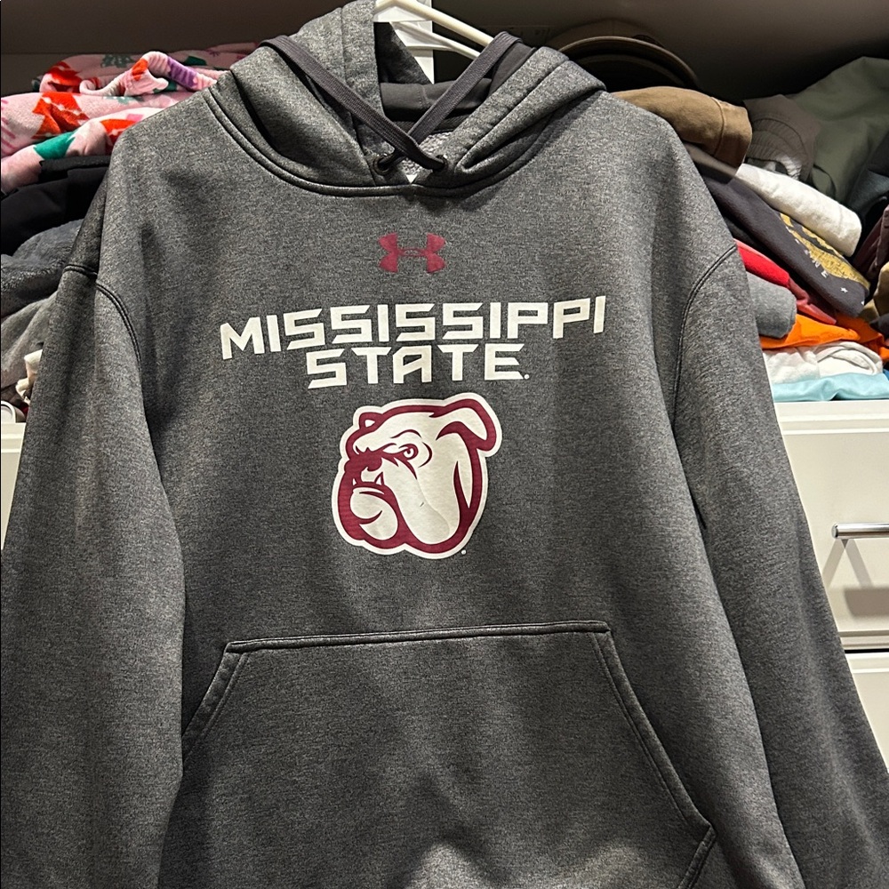 Under Armour Charcoal Mississippi State Hoodie